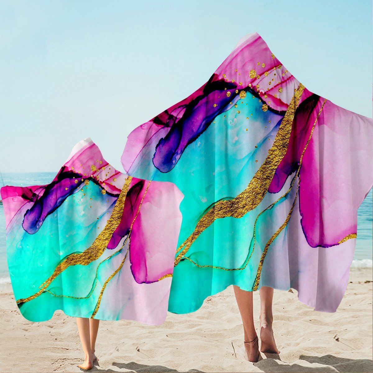 Anse Source D’argent Colored Printed Hooded Towel