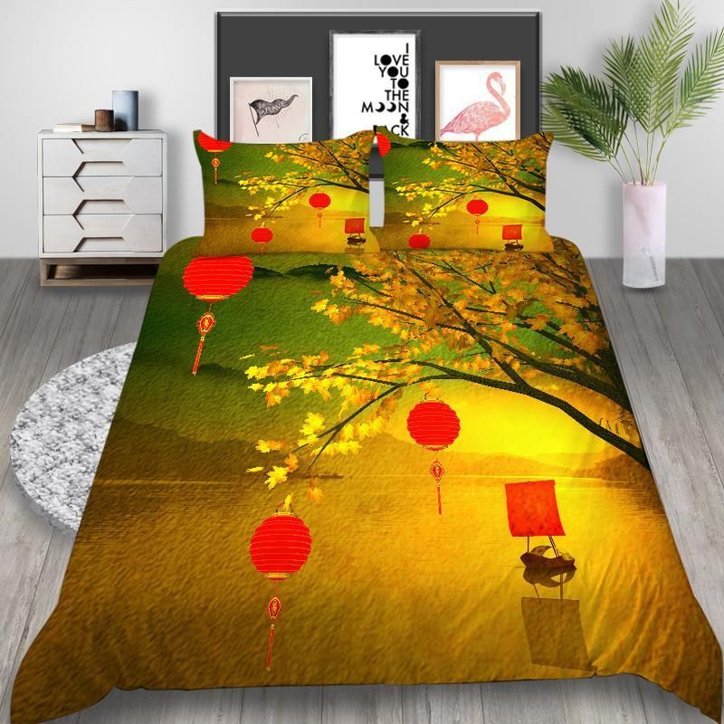 Antiquity Chinese Lamp Bedding Set
