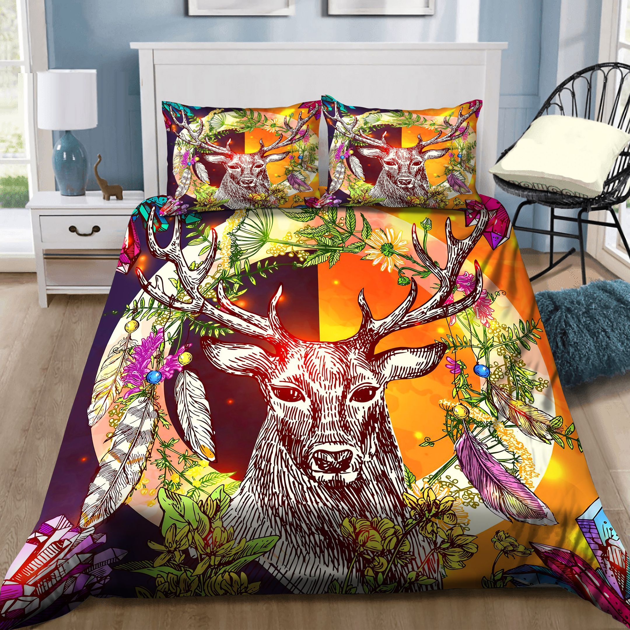 Antler Deer Feather Bedding Set