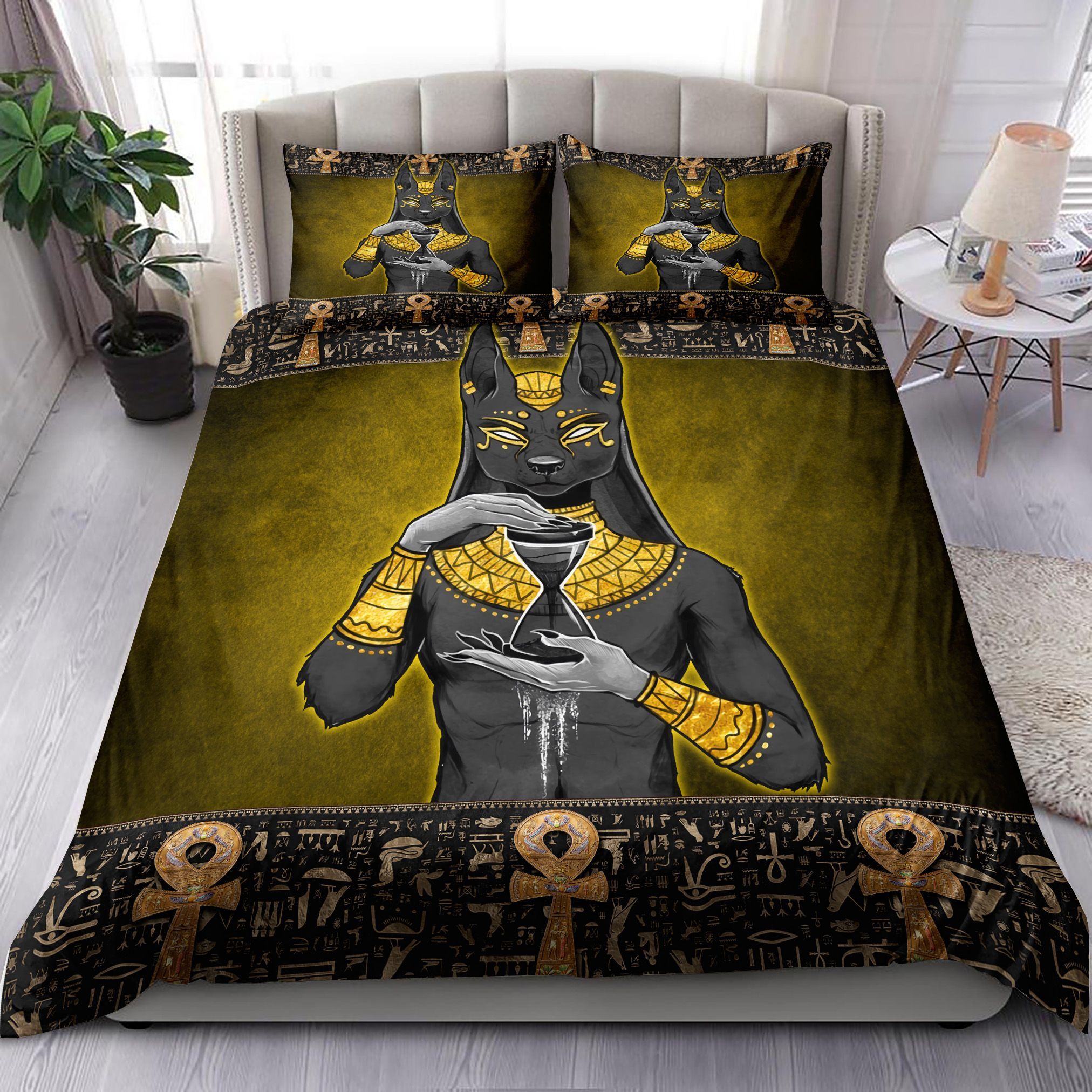 Anubis Egypt Bedding Set