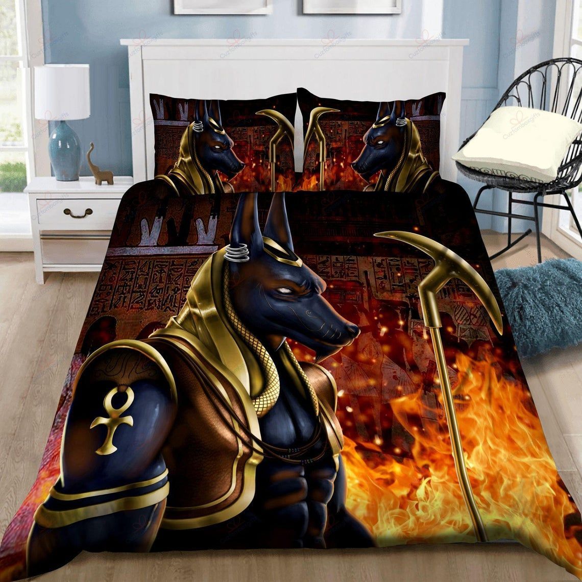Anubis God Ancient Egyptian Bedding Set