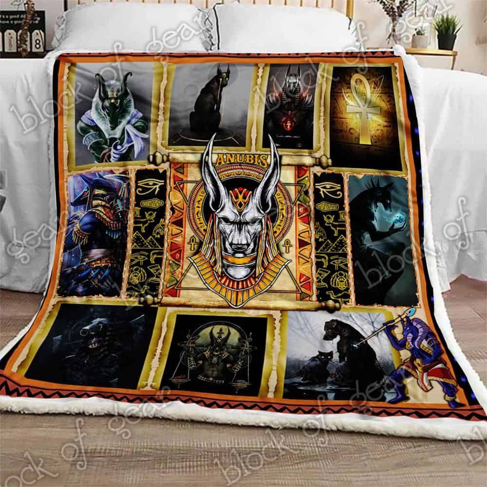 Anubis God Of Egypt Fleece Blanket