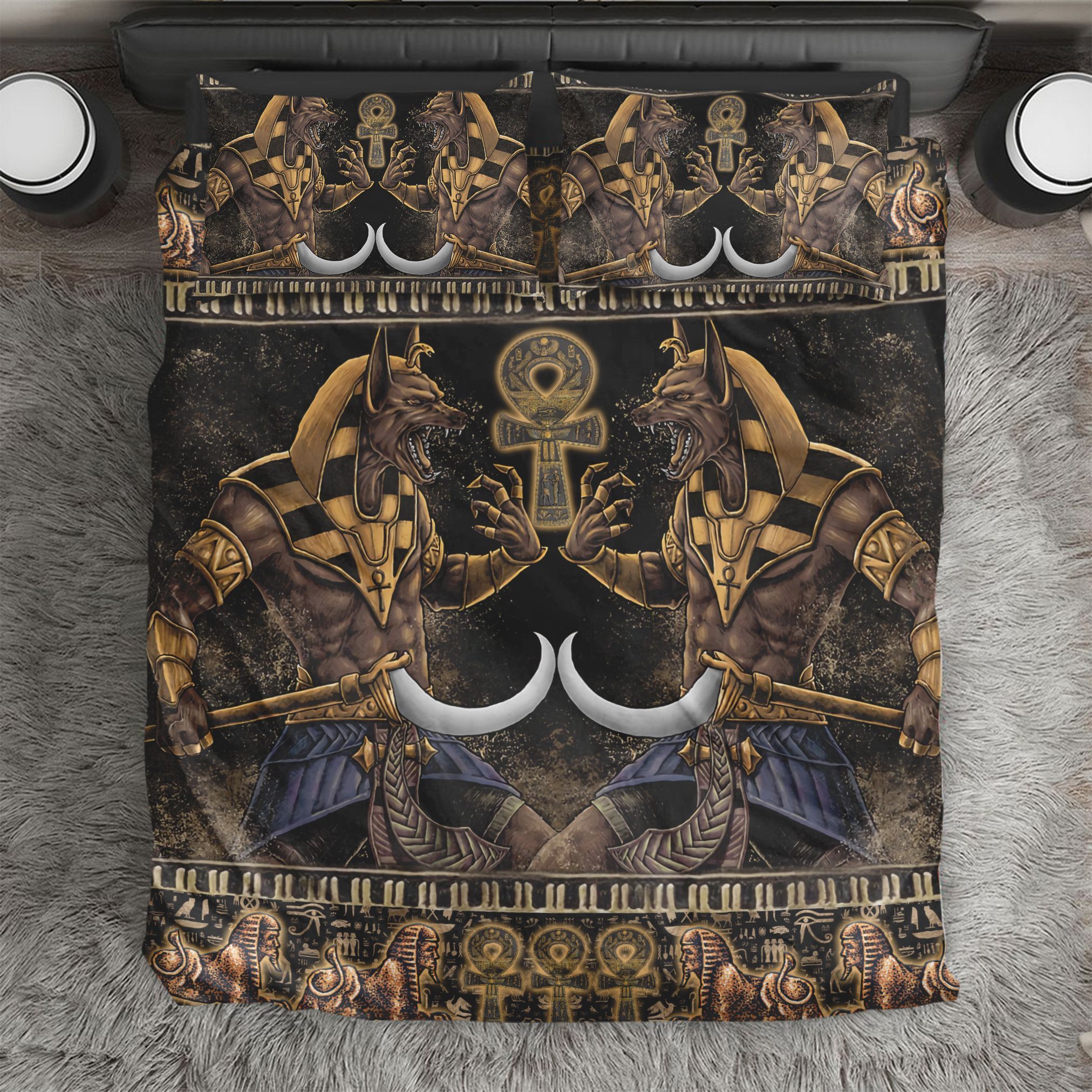 Anubis God Of Egyptian Bedding Set