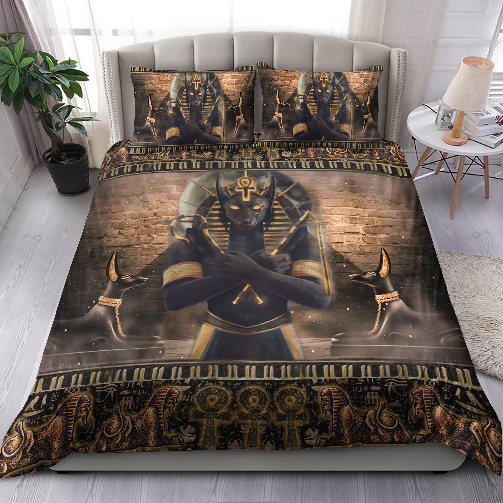 Anubis God Of Egyptian Bedding Set