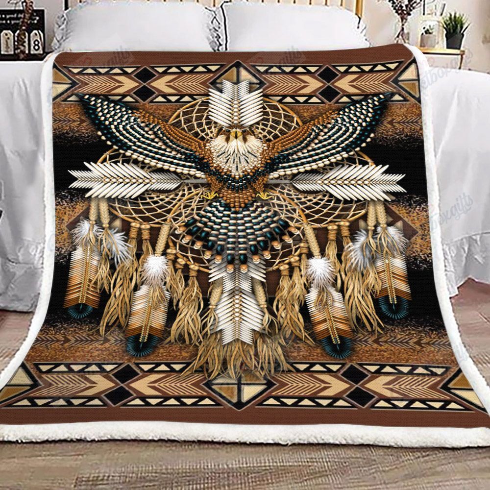 Aplomado Falcon Native American Mandala Fleece Blanket