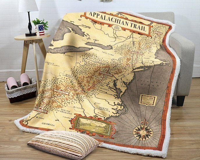Appalachian Trail Sherpa Fleece Blanket