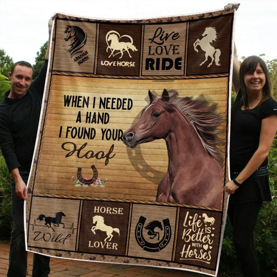 Arabian Horse Sherpa Fleece Blanket