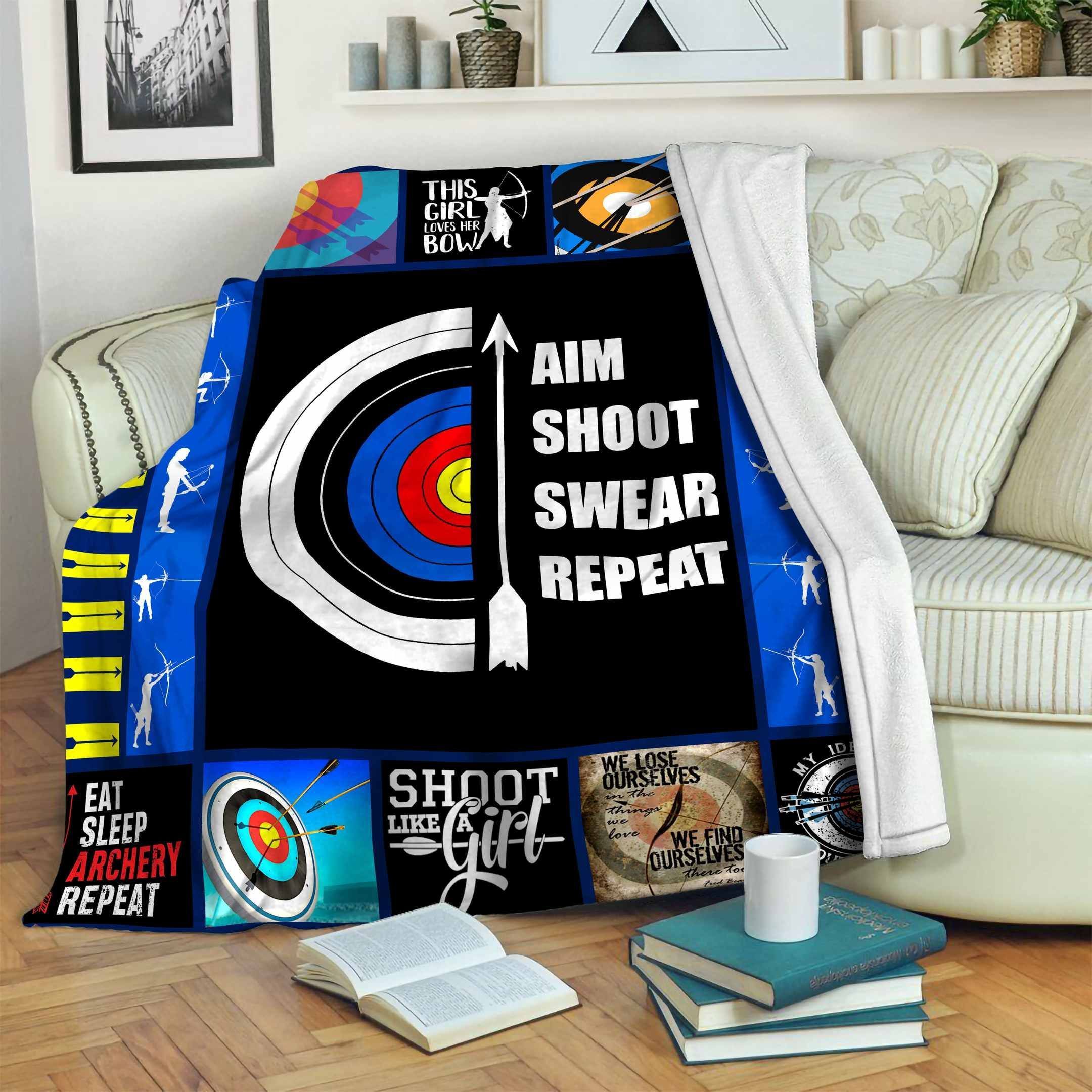 Archery Girl Fleece Blanket