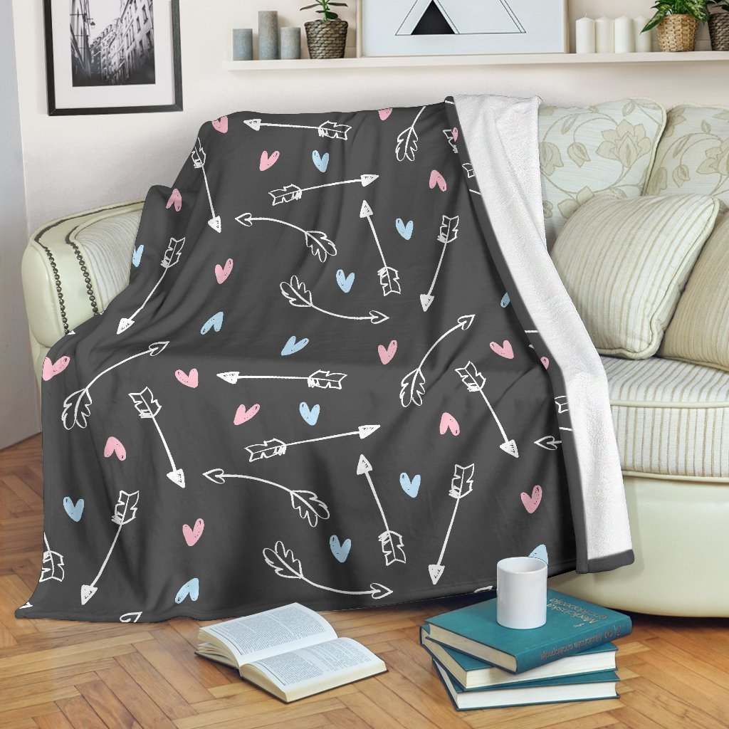 Archery Heart Sherpa Fleece Blanket