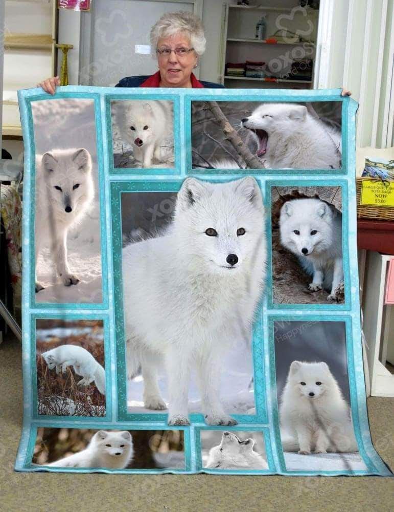 Arctic Fox Sherpa Fleece Blanket