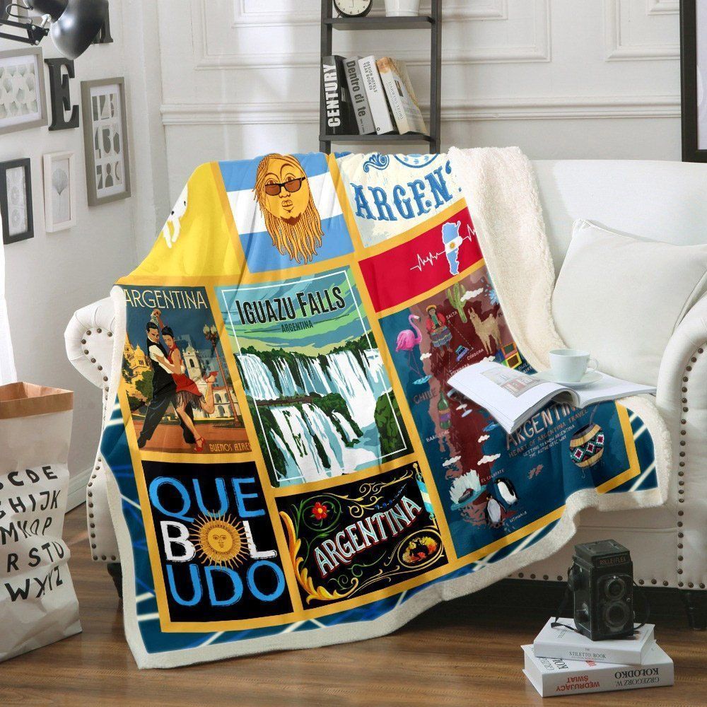 Argentina Sherpa Fleece Blanket