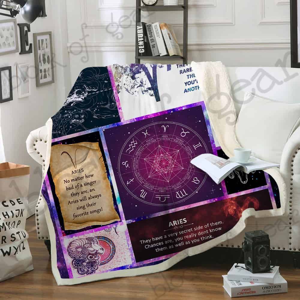Aries They Have A Very Secret Side Of Them Fleece Blanket