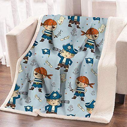 Arightex Pirate Boy Sherpa Fleece Blanket