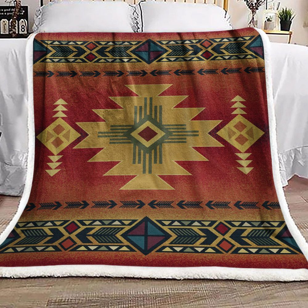 Arizona Crimson Scatter Sherpa Fleece Blanket