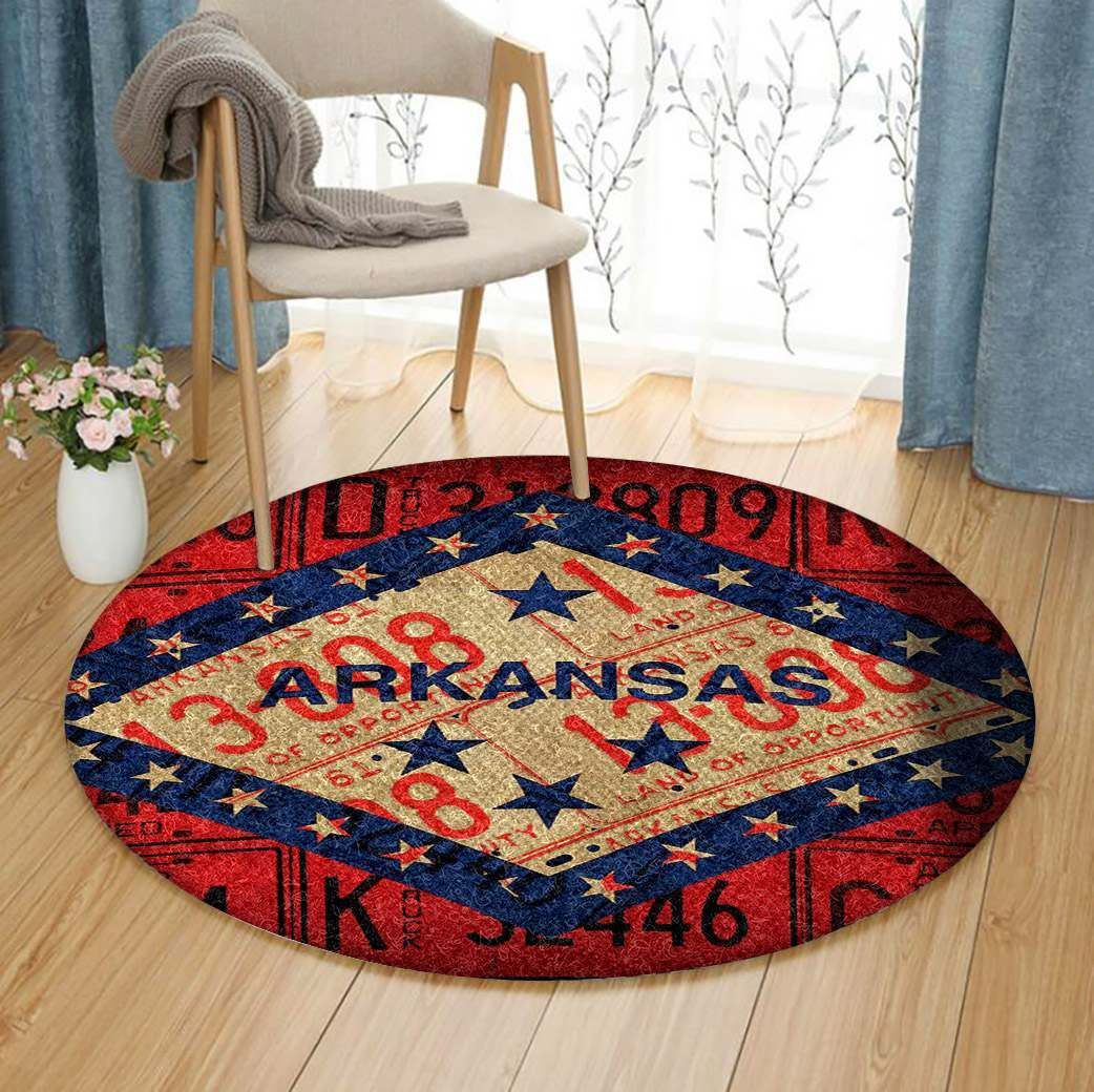 Arkansas State Round Carpet