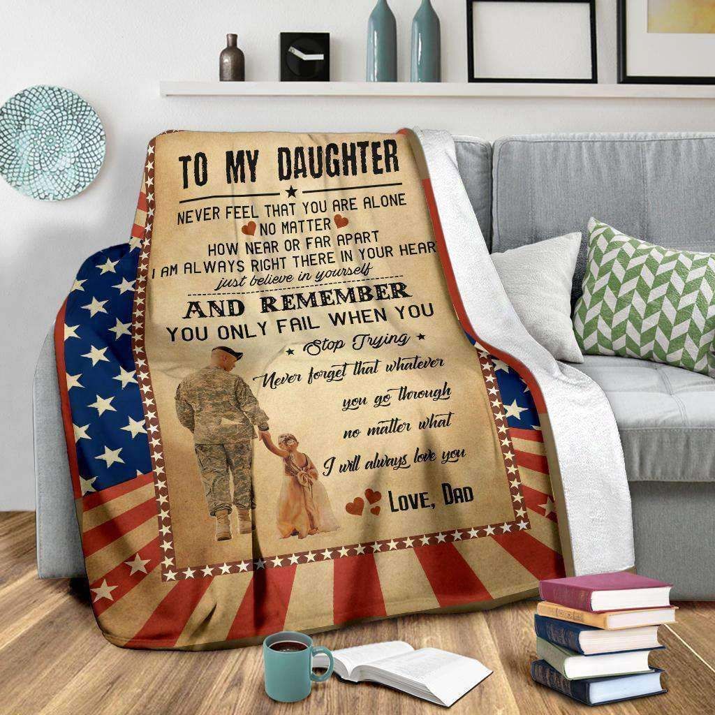 Army – Gift For My Daughter Fleece Blanket