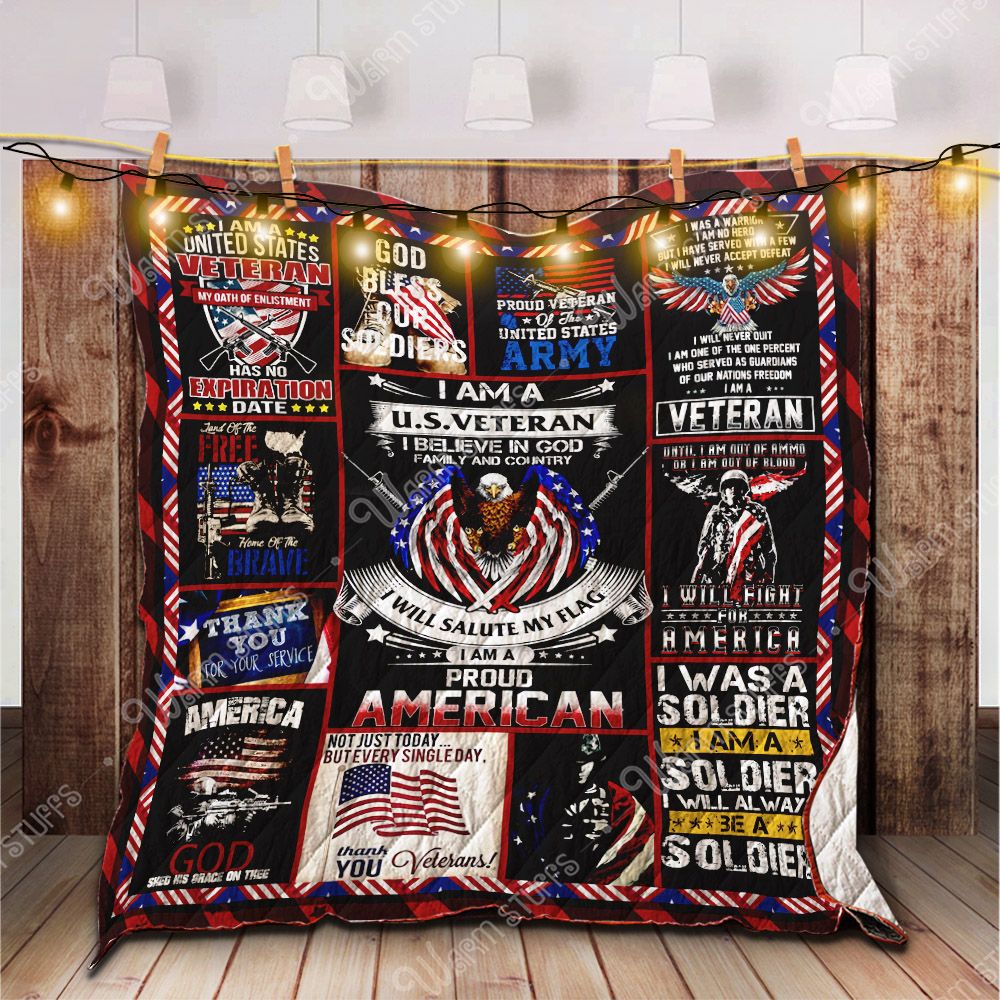Army Veteran Quilt Blanket Bb Dhc1312487Dd