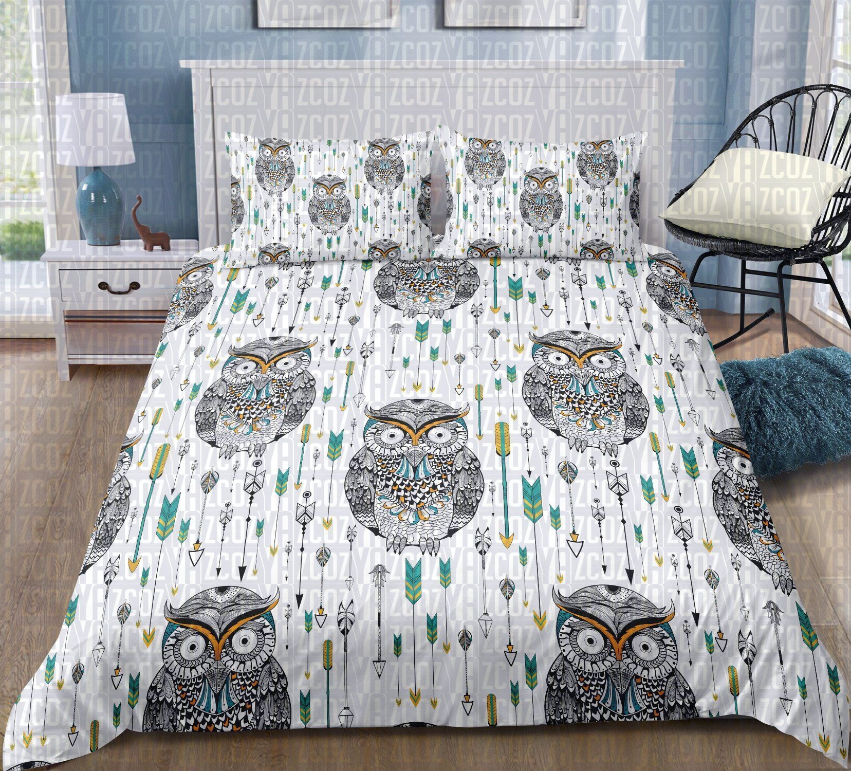 Arrows Owls Bedding Set
