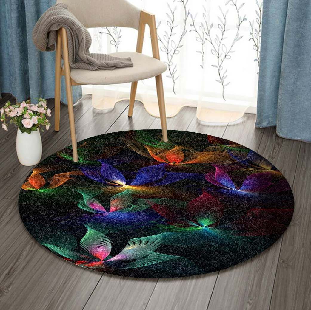 Art Fractal Fractals Round Carpet