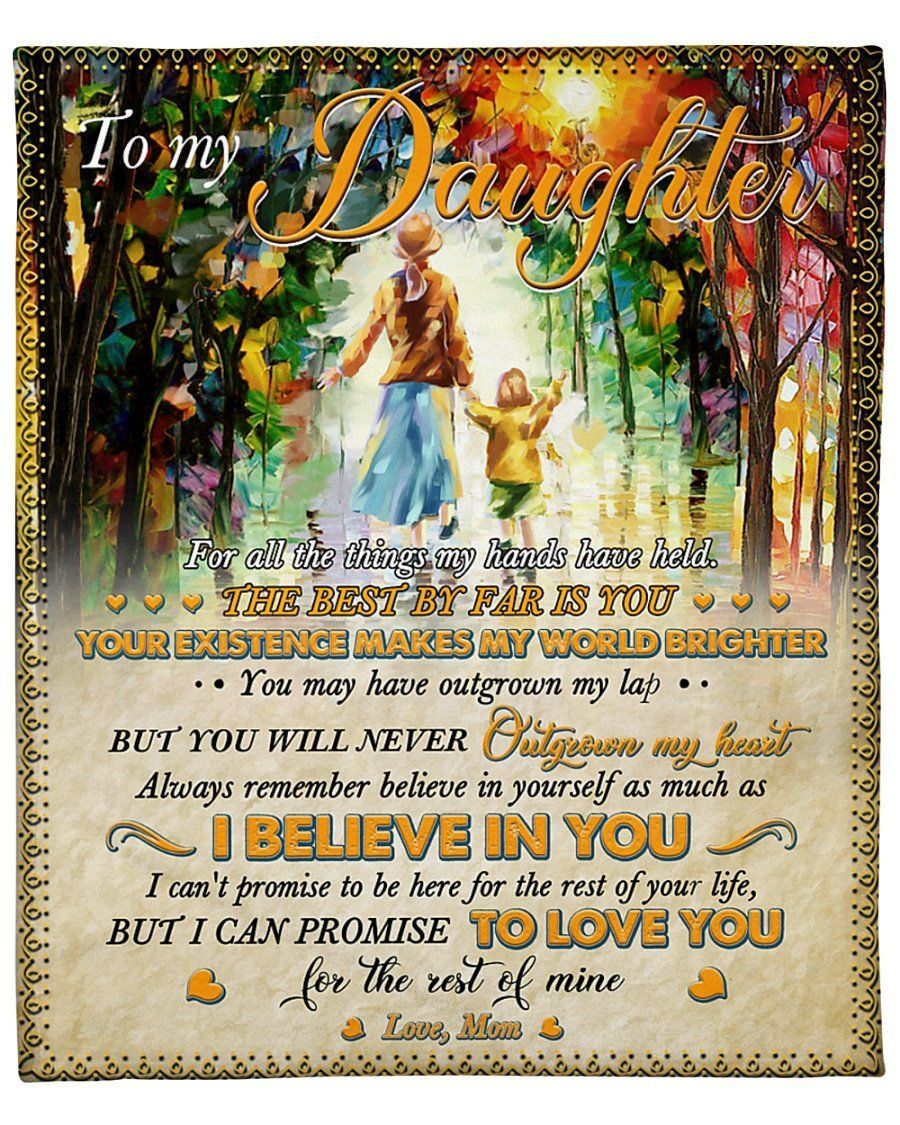 Art Picture Love You For The Rest Of Mine Mom To Daughter Fleece Blanket
