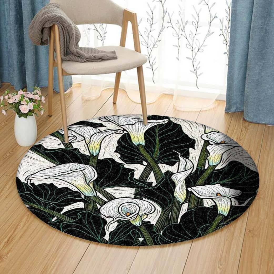 Arum Lily Round Carpet