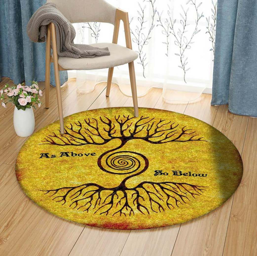As Above So Below Round Carpet