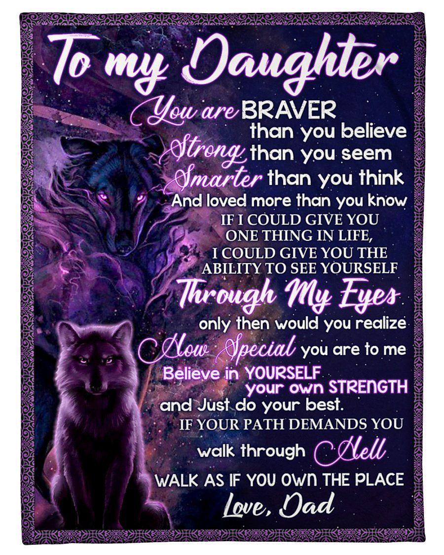 As If You Own The Place Wolf Fleece Blanket To Daughter Fleece Blanket