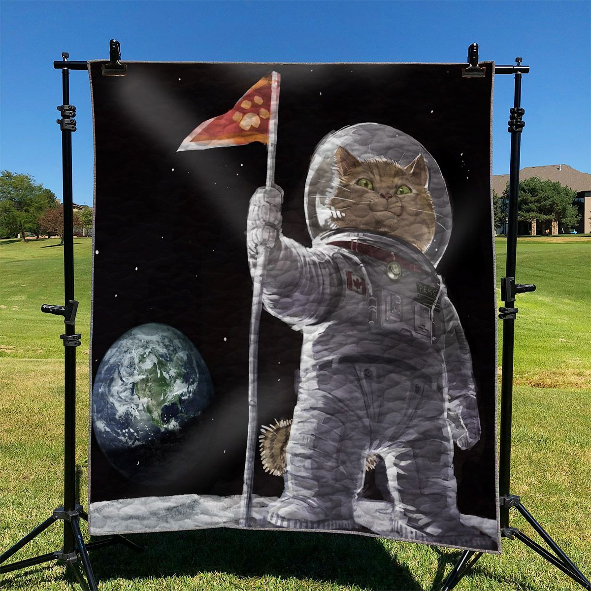 Astronaut Cat NI1610013DT Quilt Blanket