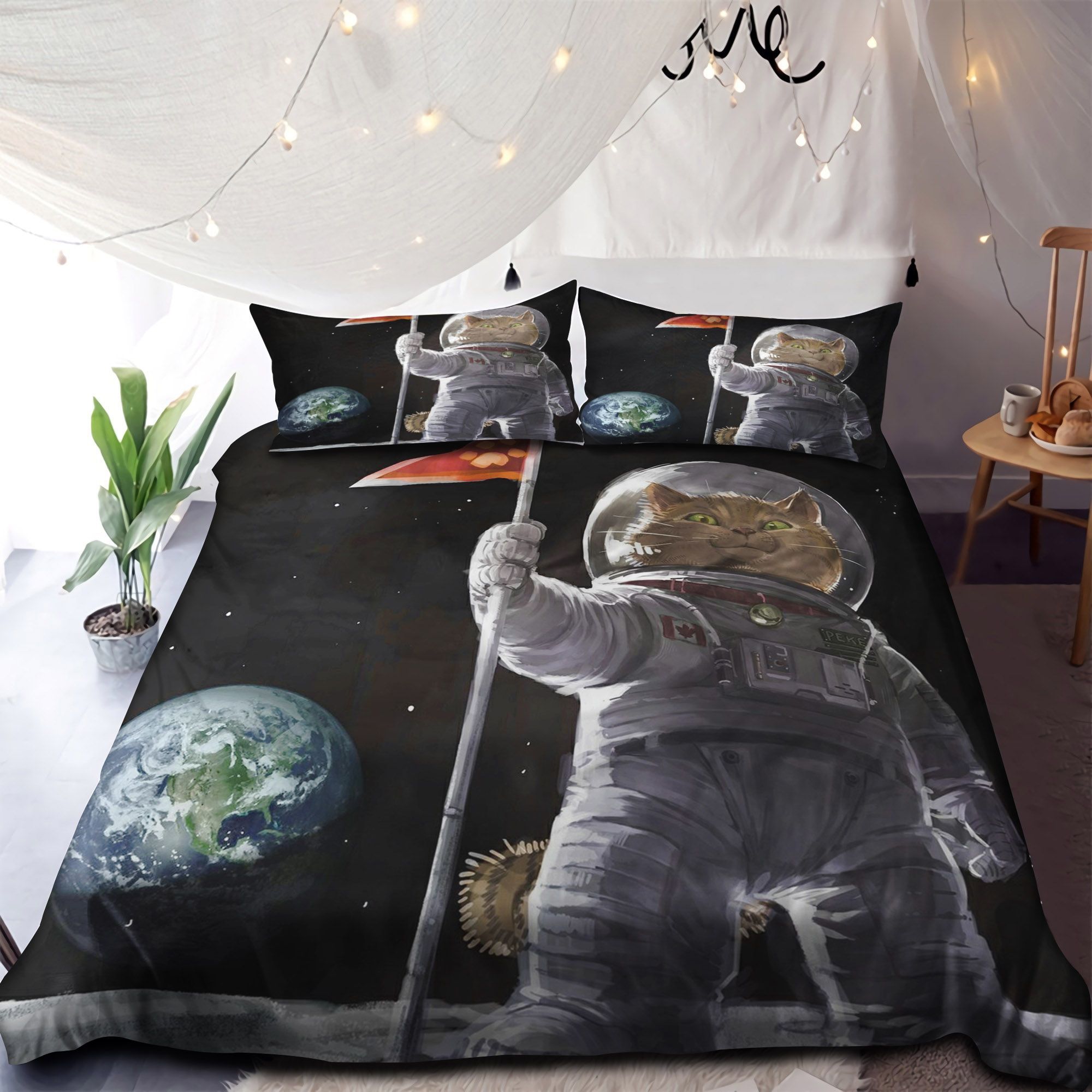 Astronaut Cat Bedding Set