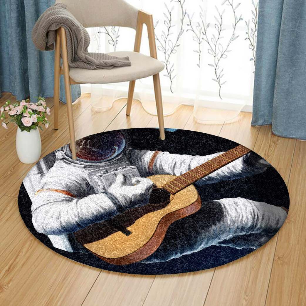 Astronaut Guitar Round Carpet
