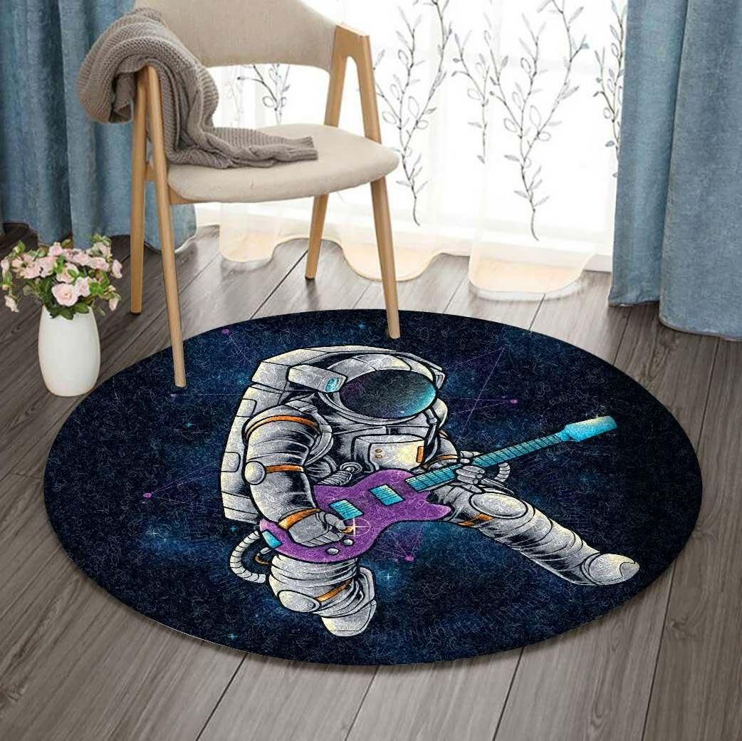 Astronaut Guitar Round Carpet