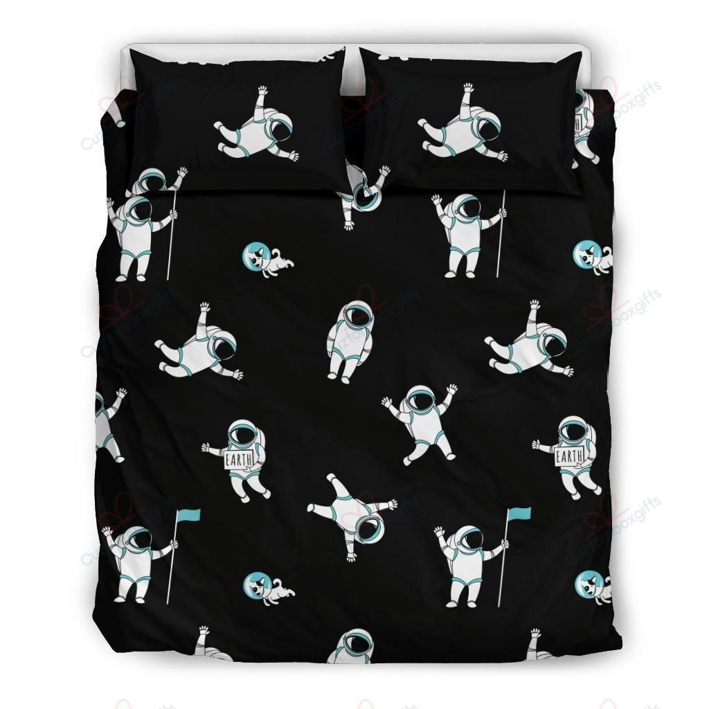 Astronaut Pattern Printed Bedding Set