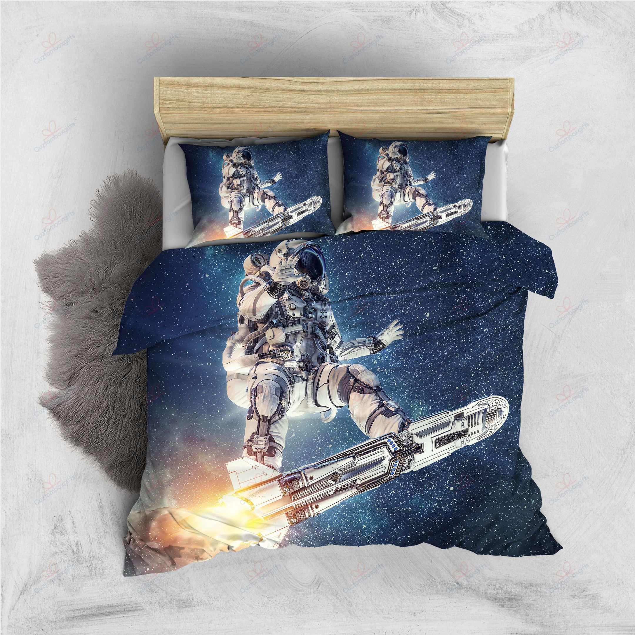 Astronaut Universe Printed Bedding Set