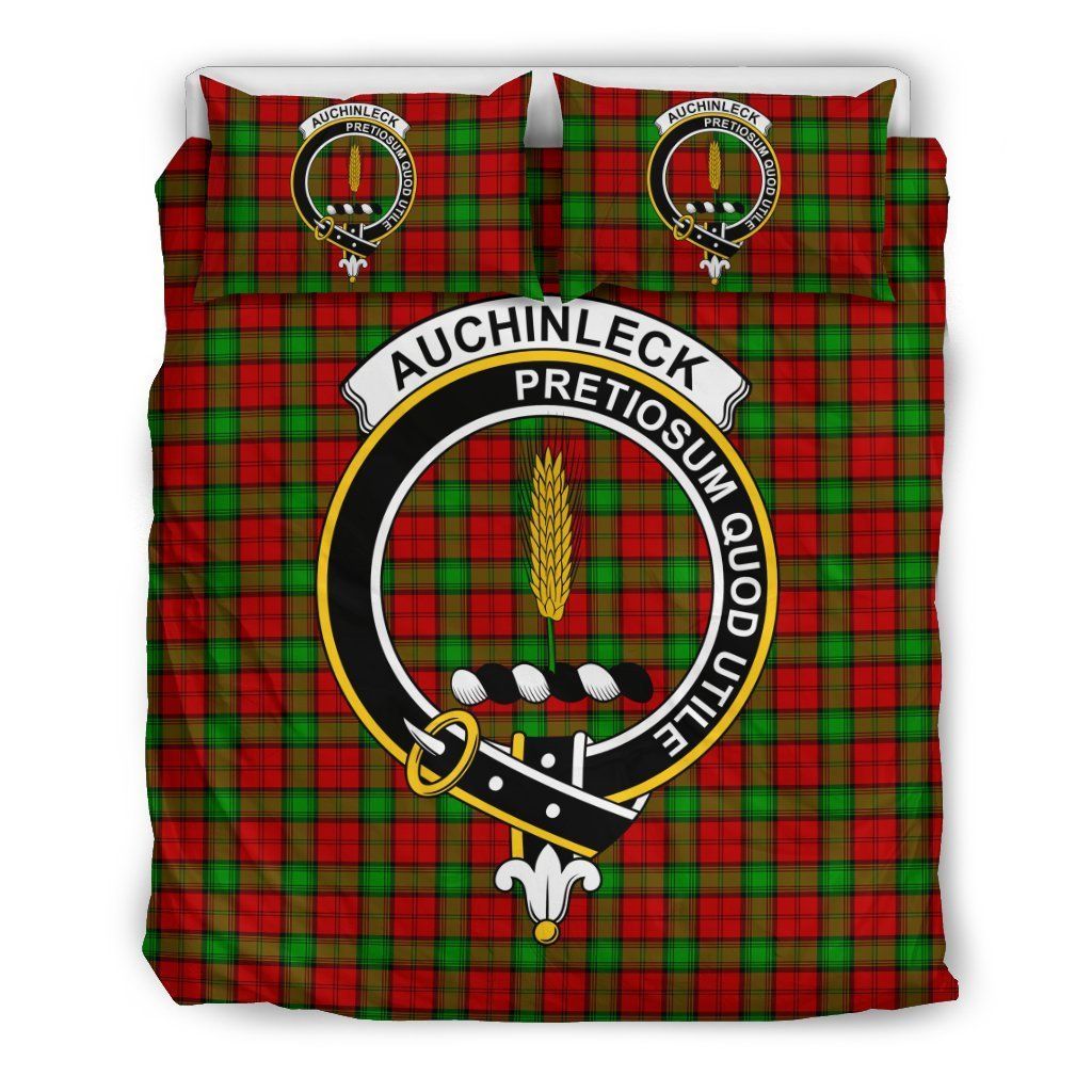 Auchinleck Clan Badge Tartan Bedding Set