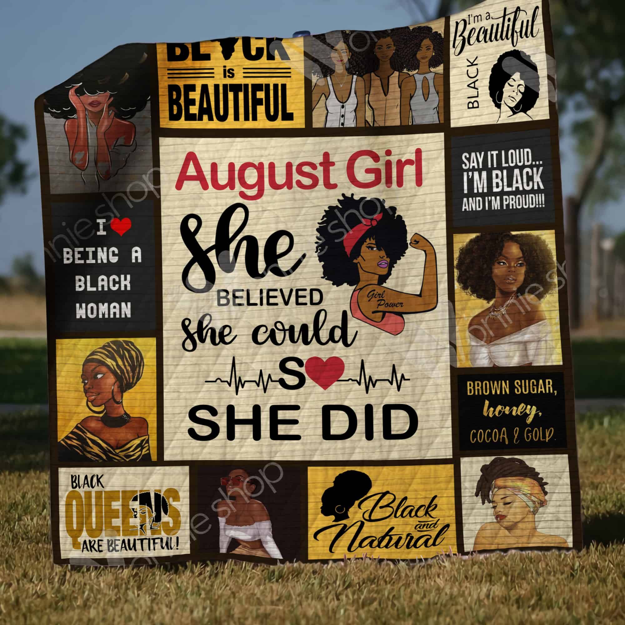 August Black Women Quilt Blanket DHC03021197TD