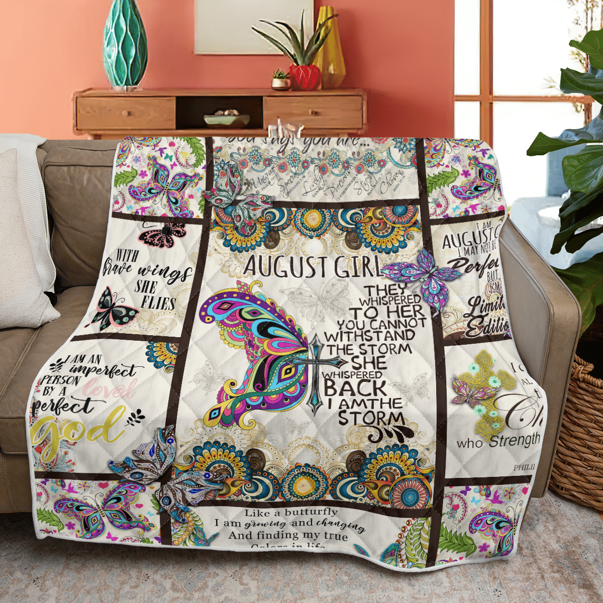 August Girl Colorful Fashion Quilt Blanket DHC170610