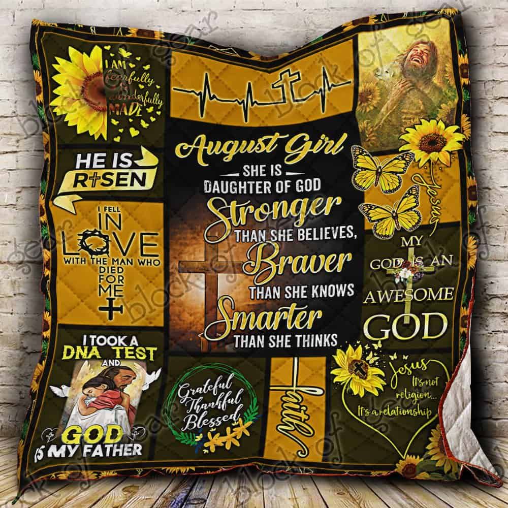 August Girl Daughter Of God CL19100044MDQ Quilt Blanket