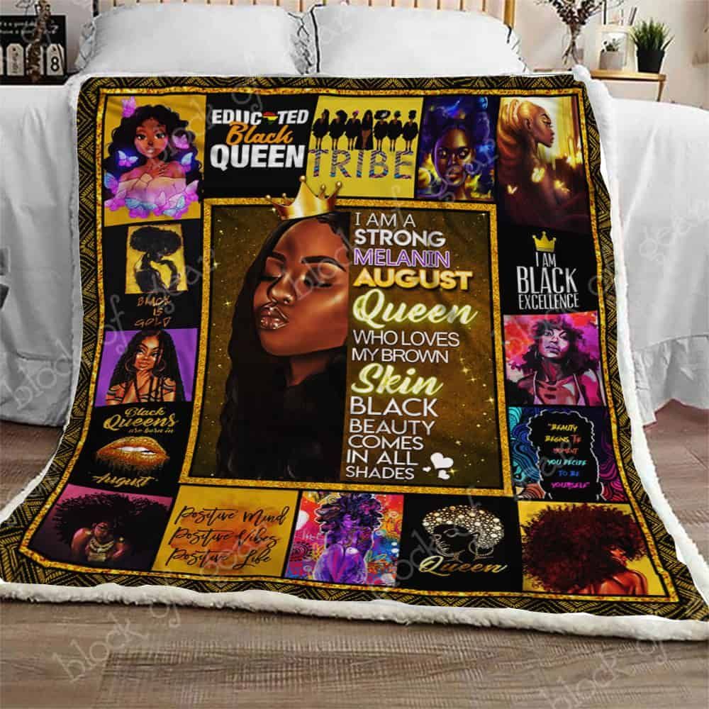 August Melanin Queen Fleece Blanket