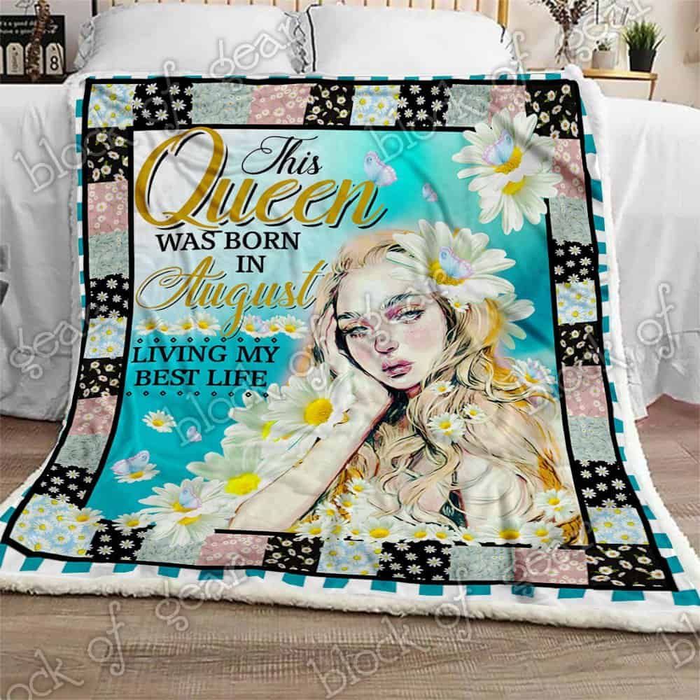 August Queen Fleece Blanket