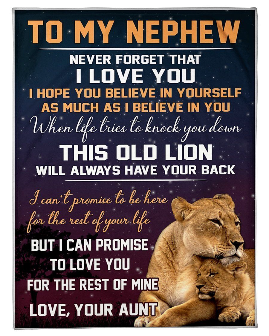 Aunt To Nephew Love You For The Rest Of Mine Blanket Fleece Blanket