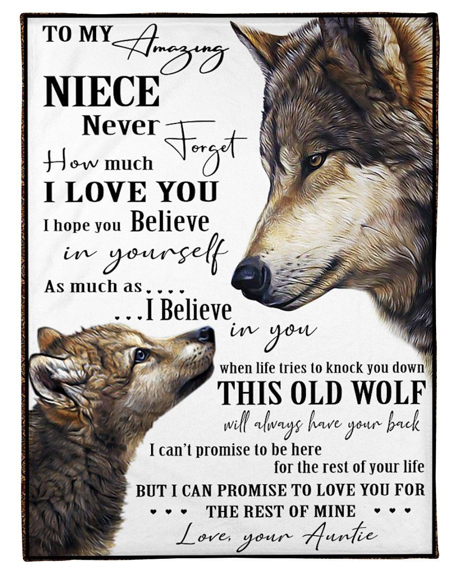 Auntie Gift For Niece Never Forget How Much I Love You Fleece Blanket