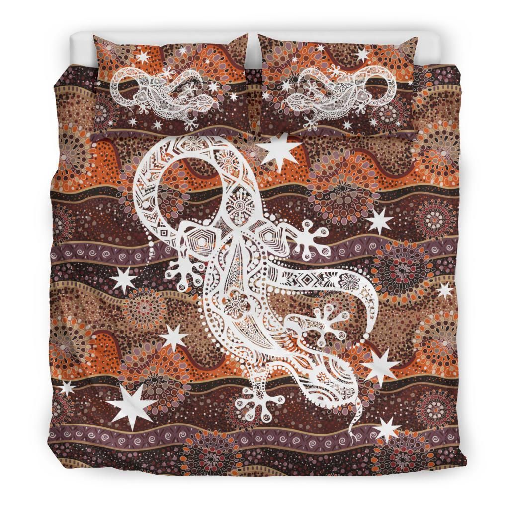 Australia Duvet Cover Set Aussie Lizard