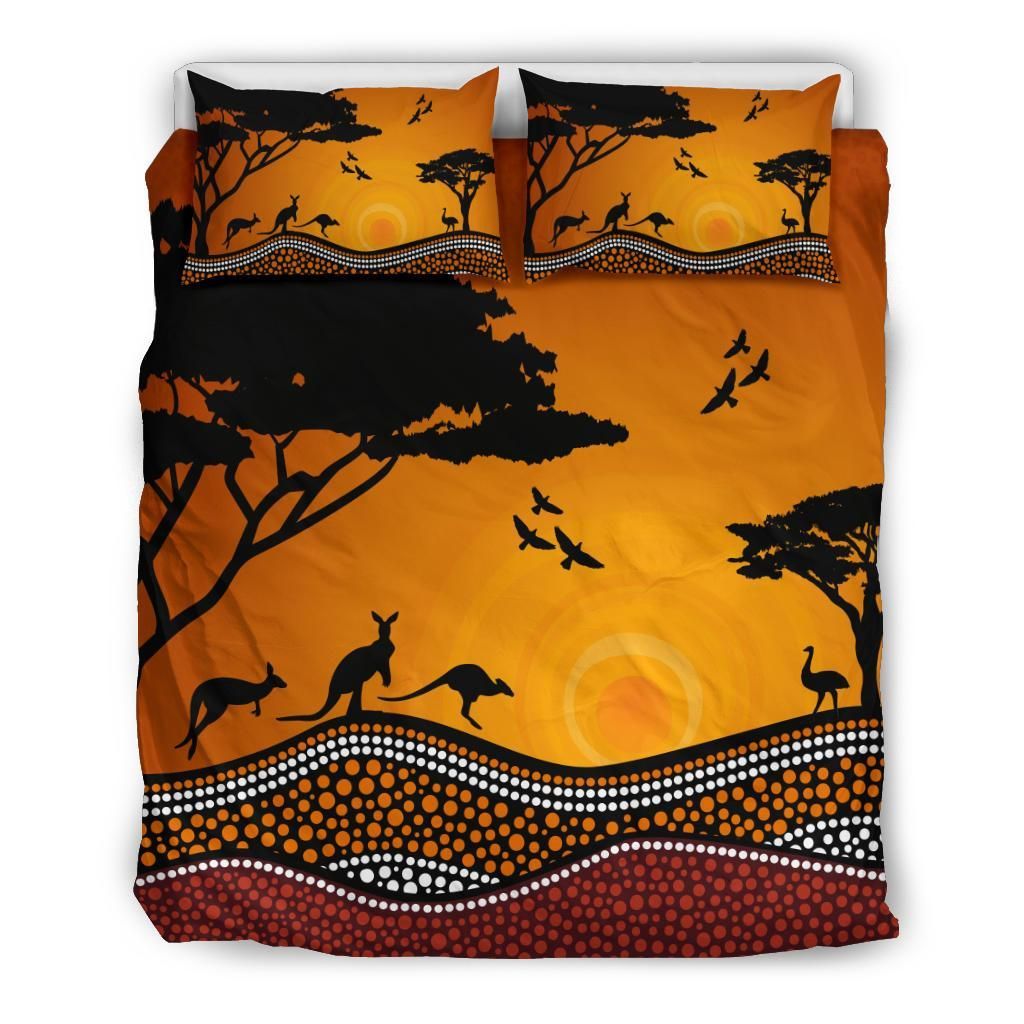 Australia Duvet Cover Set Australia Pattern Sunset J1