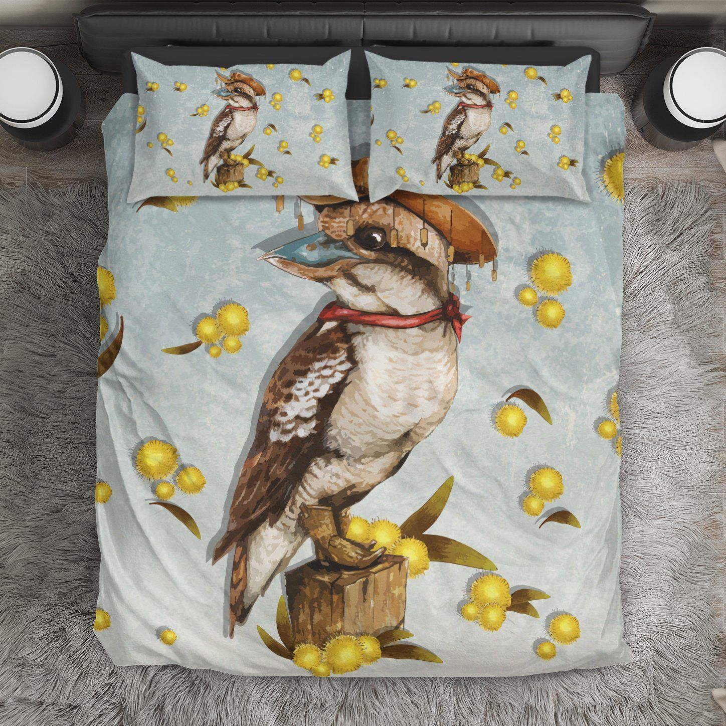 Australia Duvet Cover Set Golden Kookaburra