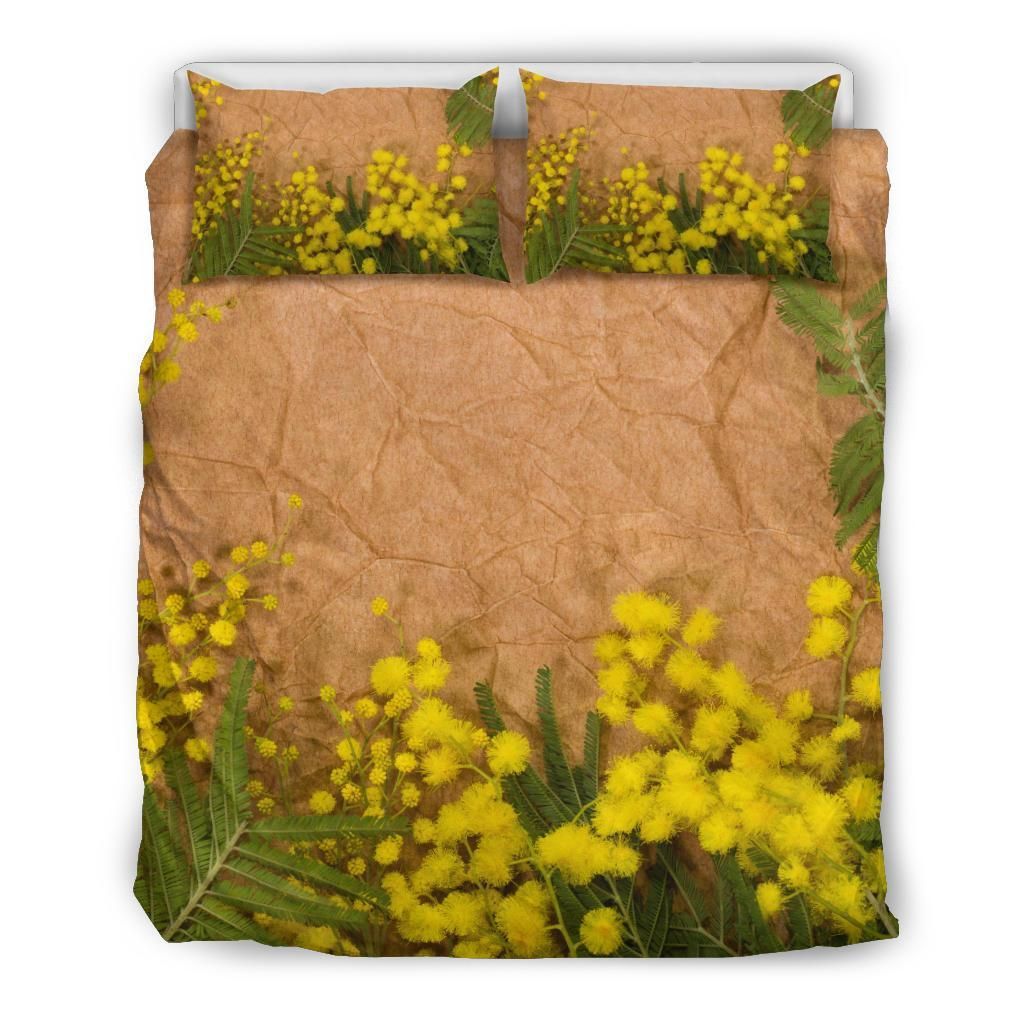 Australia Duvet Cover Set Golden Wattle Flowers 02