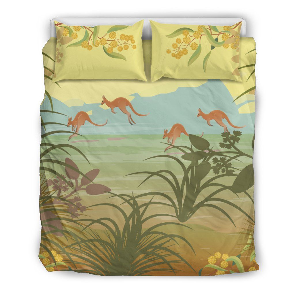 Australia Duvet Cover Set Kangaroo Mimosa 02