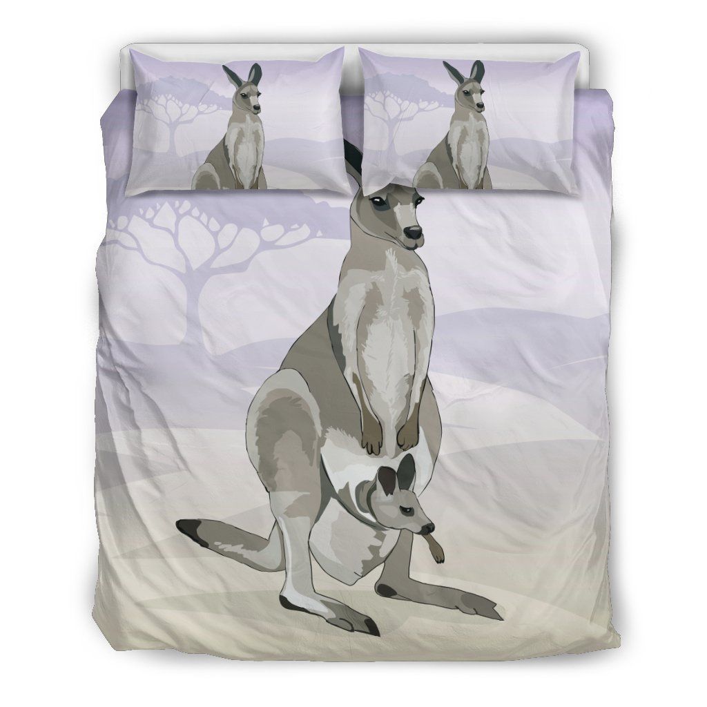 Australia Duvet Cover Set Kangaroo With Baby