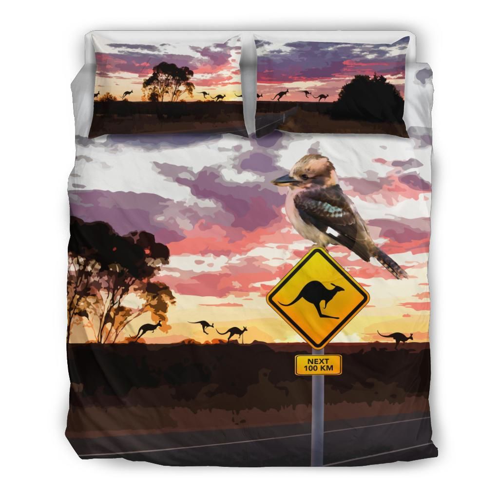 Australia Duvet Cover Set Kookaburra Sign