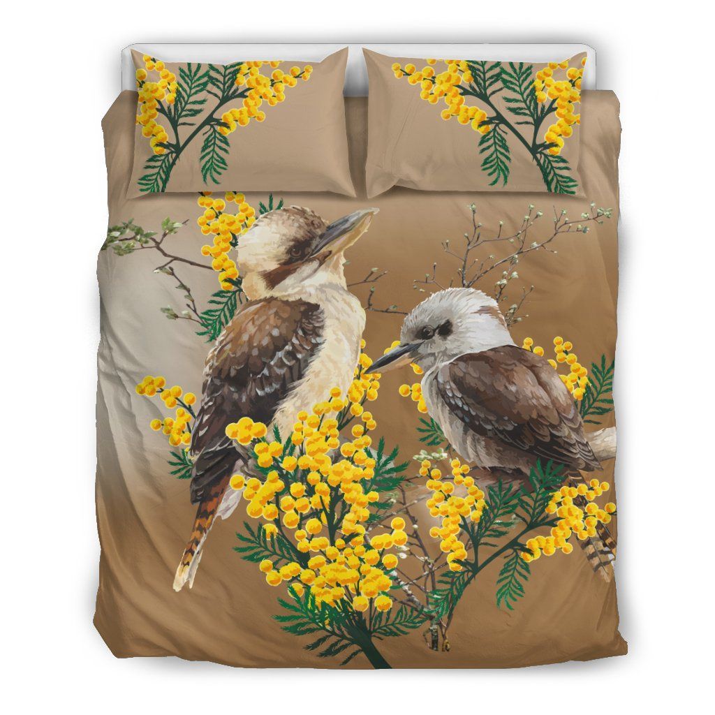 Australia Duvet Cover Set Kookaburra With Mimosa
