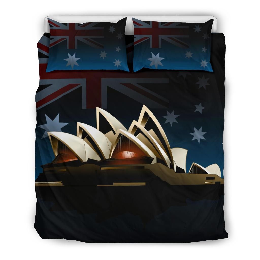 Australia Duvet Cover Set Sydney Opera House Flag